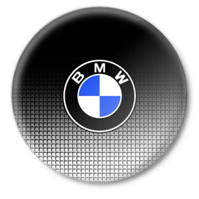 Значок с принтом BMW 2018 Black and White IV в Петрозаводске,  металл | круглая форма, металлическая застежка в виде булавки | Тематика изображения на принте: bmw | автомобильные | бмв | машины