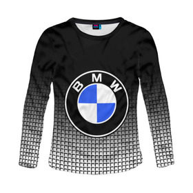Женский лонгслив 3D с принтом BMW 2018 Black and White IV в Петрозаводске, 100% полиэстер | длинные рукава, круглый вырез горловины, полуприлегающий силуэт | bmw | автомобильные | бмв | машины