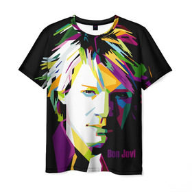Мужская футболка 3D с принтом Jon Bon Jovi в Петрозаводске, 100% полиэфир | прямой крой, круглый вырез горловины, длина до линии бедер | bon jovi | jon bon jovi | актер | американская | американский | вокалист | гитарист | джон фрэнсис бонджови | искусство | лидер | лунный свет и валентино | маленький город | младший | молодые стрелки 2