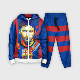 Детский костюм 3D с принтом Lionel Messi в Петрозаводске,  |  | barcelona | lionel | messi | барселона | лионель | месси | поп арт