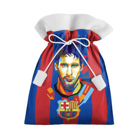 Подарочный 3D мешок с принтом Lionel Messi в Петрозаводске, 100% полиэстер | Размер: 29*39 см | Тематика изображения на принте: barcelona | lionel | messi | барселона | лионель | месси | поп арт