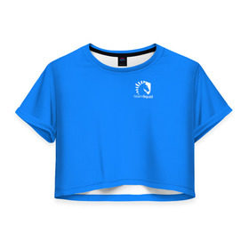 Женская футболка 3D укороченная с принтом Team Liquid Uniform в Петрозаводске, 100% полиэстер | круглая горловина, длина футболки до линии талии, рукава с отворотами | dota | dota 2 | rpg | support | team | team liquid | дизайн | дота | игры | известные | киберспорт | логотип | спорт | униформа | эмблема