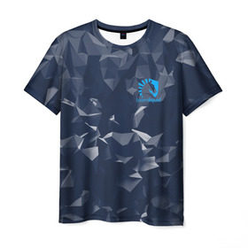 Мужская футболка 3D с принтом Team Liquid Uniform в Петрозаводске, 100% полиэфир | прямой крой, круглый вырез горловины, длина до линии бедер | dota | dota 2 | rpg | support | team | team liquid | дизайн | дота | игры | известные | киберспорт | логотип | спорт | униформа | эмблема