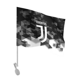 Флаг для автомобиля с принтом Juventus 2018 Geometry Sport в Петрозаводске, 100% полиэстер | Размер: 30*21 см | Тематика изображения на принте: juventus | спорт | спортивные | футбол | футбольный клуб | ювентус