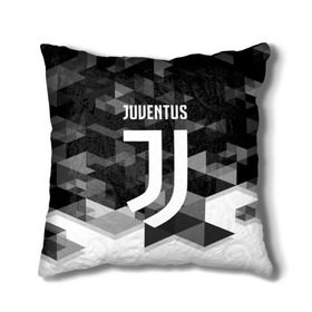 Подушка 3D с принтом Juventus 2018 Geometry Sport в Петрозаводске, наволочка – 100% полиэстер, наполнитель – холлофайбер (легкий наполнитель, не вызывает аллергию). | состоит из подушки и наволочки. Наволочка на молнии, легко снимается для стирки | juventus | спорт | спортивные | футбол | футбольный клуб | ювентус