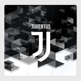 Магнитный плакат 3Х3 с принтом JUVENTUS / ЮВЕНТУС GEOMETRY SPORT в Петрозаводске, Полимерный материал с магнитным слоем | 9 деталей размером 9*9 см | juventus | спорт | спортивные | футбол | футбольный клуб | ювентус