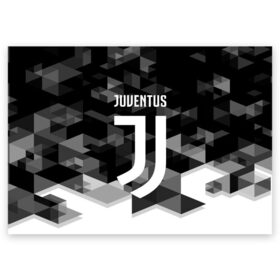 Поздравительная открытка с принтом Juventus 2018 Geometry Sport в Петрозаводске, 100% бумага | плотность бумаги 280 г/м2, матовая, на обратной стороне линовка и место для марки
 | Тематика изображения на принте: juventus | спорт | спортивные | футбол | футбольный клуб | ювентус