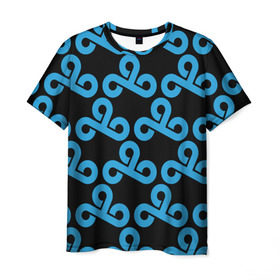 Мужская футболка 3D с принтом Team Cloud cs:go collection в Петрозаводске, 100% полиэфир | прямой крой, круглый вырез горловины, длина до линии бедер | awp | cloud | counter strike | game | skin | team cloud | авп | игры | скин | текстуры