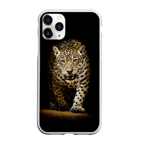 Чехол для iPhone 11 Pro матовый с принтом Leopard в Петрозаводске, Силикон |  | дикая кошка | зверь | клыки | кот | леопард | оскал | пантера | природа | хищник | ягуар