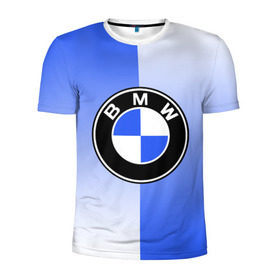 Мужская футболка 3D спортивная с принтом BMW brand color в Петрозаводске, 100% полиэстер с улучшенными характеристиками | приталенный силуэт, круглая горловина, широкие плечи, сужается к линии бедра | 