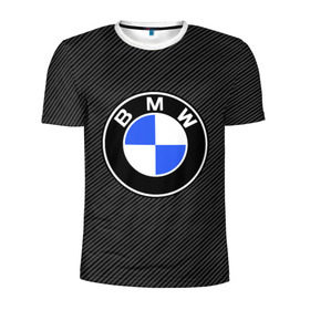 Мужская футболка 3D спортивная с принтом BMW CARBON в Петрозаводске, 100% полиэстер с улучшенными характеристиками | приталенный силуэт, круглая горловина, широкие плечи, сужается к линии бедра | Тематика изображения на принте: bmw | bmw motorsport | bmw performance | carbon | m | motorsport | performance | sport | бмв | карбон | моторспорт | спорт