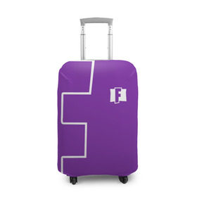 Чехол для чемодана 3D с принтом FORTNITE big logo в Петрозаводске, 86% полиэфир, 14% спандекс | двустороннее нанесение принта, прорези для ручек и колес | Тематика изображения на принте: battle | battle royal | fortnite | royal | боевик | игры | логотип | фиолетовый
