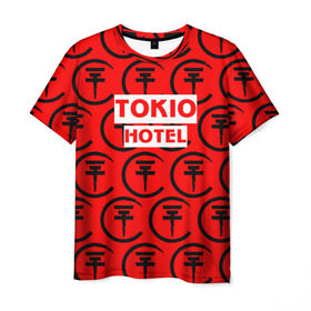 Мужская футболка 3D с принтом Tokio Hotel band logo 2018 в Петрозаводске, 100% полиэфир | прямой крой, круглый вырез горловины, длина до линии бедер | logo | music | pop | rock | tokio hotel | альтернатива | германия | металл | музыка | музыкальный | поп | рок