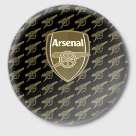 Значок с принтом FC Arsenal в Петрозаводске,  металл | круглая форма, металлическая застежка в виде булавки | 