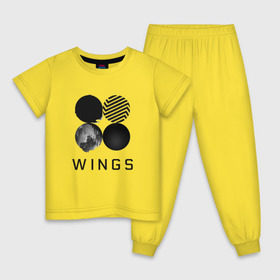 Детская пижама хлопок с принтом BTS wings в Петрозаводске, 100% хлопок |  брюки и футболка прямого кроя, без карманов, на брюках мягкая резинка на поясе и по низу штанин
 | bangtan boys | bts | bts army | бантаны бтс