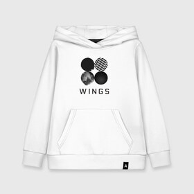 Детская толстовка хлопок с принтом BTS wings в Петрозаводске, 100% хлопок | Круглый горловой вырез, эластичные манжеты, пояс, капюшен | bangtan boys | bts | bts army | бантаны бтс