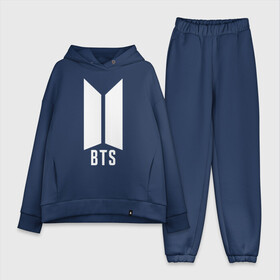 Женский костюм хлопок Oversize с принтом BTS army white в Петрозаводске,  |  | bangtan boys | bts | bts army | бантаны бтс