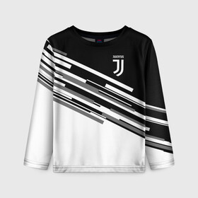 Детский лонгслив 3D с принтом JUVENTUS STRIPES STYLE в Петрозаводске, 100% полиэстер | длинные рукава, круглый вырез горловины, полуприлегающий силуэт
 | fly emirates | juventus | ronaldo | клуб | линии | мода | модные | мяч | реал мадрид | спорт | спортивные | стиль | футбол | футбольный клуб | экстрим | эмблема | ювентус