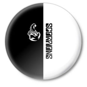 Значок с принтом Scorpions в Петрозаводске,  металл | круглая форма, металлическая застежка в виде булавки | Тематика изображения на принте: scorpions | группа | скорпионс | хард | хардрок