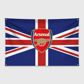 Флаг-баннер с принтом FC Arsenal в Петрозаводске, 100% полиэстер | размер 67 х 109 см, плотность ткани — 95 г/м2; по краям флага есть четыре люверса для крепления | arsenal | england | football | logo | sport | англия | арсенал | арт | лига | лого | спорт | текстура | фк | флаг | футбол | футбольный клуб | эмблема