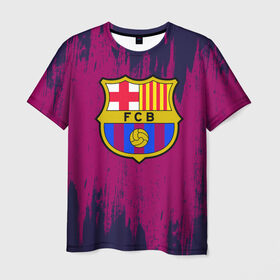 Мужская футболка 3D с принтом Барселона в Петрозаводске, 100% полиэфир | прямой крой, круглый вырез горловины, длина до линии бедер | barcelona | barsa | barselona | football | барса | барселона | футбол
