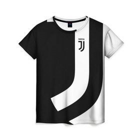 Женская футболка 3D с принтом Juventus 2018 Original в Петрозаводске, 100% полиэфир ( синтетическое хлопкоподобное полотно) | прямой крой, круглый вырез горловины, длина до линии бедер | fc | fly emirates | лого | париж | спорт | спортивные | фк | футбольный клуб