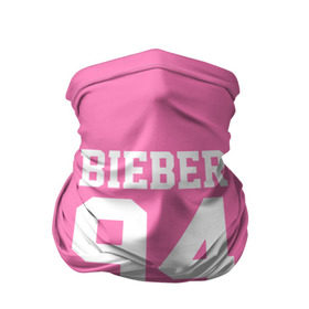 Бандана-труба 3D с принтом Bieber Team Pink в Петрозаводске, 100% полиэстер, ткань с особыми свойствами — Activecool | плотность 150‒180 г/м2; хорошо тянется, но сохраняет форму | bieber | justin bieber | бибер | джастин бибер