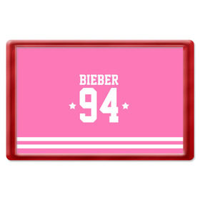 Магнит 45*70 с принтом Bieber Team Pink в Петрозаводске, Пластик | Размер: 78*52 мм; Размер печати: 70*45 | bieber | justin bieber | бибер | джастин бибер