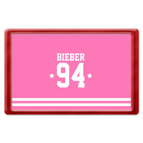 Магнит 45*70 с принтом Bieber Team Pink в Петрозаводске, Пластик | Размер: 78*52 мм; Размер печати: 70*45 | Тематика изображения на принте: bieber | justin bieber | бибер | джастин бибер