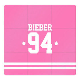 Магнитный плакат 3Х3 с принтом Bieber Team Pink в Петрозаводске, Полимерный материал с магнитным слоем | 9 деталей размером 9*9 см | bieber | justin bieber | бибер | джастин бибер