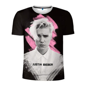 Мужская футболка 3D спортивная с принтом Justin Bieber / Pink splash в Петрозаводске, 100% полиэстер с улучшенными характеристиками | приталенный силуэт, круглая горловина, широкие плечи, сужается к линии бедра | bieber | justin bieber | бибер | джастин бибер