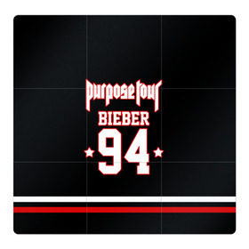Магнитный плакат 3Х3 с принтом Bieber Team Black в Петрозаводске, Полимерный материал с магнитным слоем | 9 деталей размером 9*9 см | bieber | justin bieber | бибер | джастин бибер