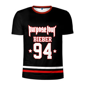 Мужская футболка 3D спортивная с принтом Bieber Team Black в Петрозаводске, 100% полиэстер с улучшенными характеристиками | приталенный силуэт, круглая горловина, широкие плечи, сужается к линии бедра | bieber | justin bieber | бибер | джастин бибер