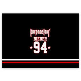 Поздравительная открытка с принтом Bieber Team Black в Петрозаводске, 100% бумага | плотность бумаги 280 г/м2, матовая, на обратной стороне линовка и место для марки
 | Тематика изображения на принте: bieber | justin bieber | бибер | джастин бибер