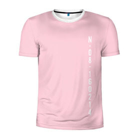 Мужская футболка 3D спортивная с принтом BTS SAVE ME JUNGKOOK _pink в Петрозаводске, 100% полиэстер с улучшенными характеристиками | приталенный силуэт, круглая горловина, широкие плечи, сужается к линии бедра | Тематика изображения на принте: bangtan boys | bts | бантаны бтс