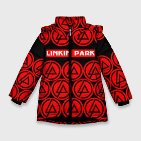 Зимняя куртка для девочек 3D с принтом LINKIN PARK 2018 MUSIC STYLE в Петрозаводске, ткань верха — 100% полиэстер; подклад — 100% полиэстер, утеплитель — 100% полиэстер. | длина ниже бедра, удлиненная спинка, воротник стойка и отстегивающийся капюшон. Есть боковые карманы с листочкой на кнопках, утяжки по низу изделия и внутренний карман на молнии. 

Предусмотрены светоотражающий принт на спинке, радужный светоотражающий элемент на пуллере молнии и на резинке для утяжки. | linkin park | logo | music | pop | rock | альтернатива | металл | музыка | музыкальный | поп | рок