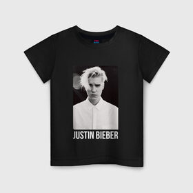 Детская футболка хлопок с принтом Bieber в Петрозаводске, 100% хлопок | круглый вырез горловины, полуприлегающий силуэт, длина до линии бедер | bieber | justin bieber | бибер | джастин бибер