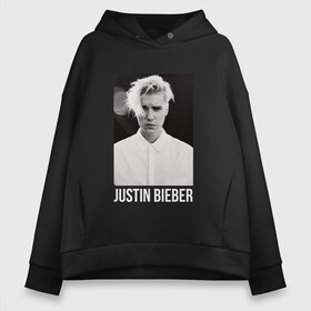 Женское худи Oversize хлопок с принтом Bieber в Петрозаводске, френч-терри — 70% хлопок, 30% полиэстер. Мягкий теплый начес внутри —100% хлопок | боковые карманы, эластичные манжеты и нижняя кромка, капюшон на магнитной кнопке | bieber | justin bieber | бибер | джастин бибер