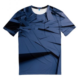 Мужская футболка 3D с принтом Абстрактная текстура в Петрозаводске, 100% полиэфир | прямой крой, круглый вырез горловины, длина до линии бедер | 
