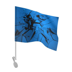 Флаг для автомобиля с принтом Carbon abstraction BLUE в Петрозаводске, 100% полиэстер | Размер: 30*21 см | abstraction | geometry | абстракция | геометрия | грань | краски | кубик | кубики | линии | мозаика | разноцветные | ребро | текстура | тени | узор