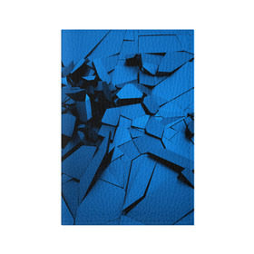 Обложка для паспорта матовая кожа с принтом Carbon abstraction BLUE в Петрозаводске, натуральная матовая кожа | размер 19,3 х 13,7 см; прозрачные пластиковые крепления | abstraction | geometry | абстракция | геометрия | грань | краски | кубик | кубики | линии | мозаика | разноцветные | ребро | текстура | тени | узор
