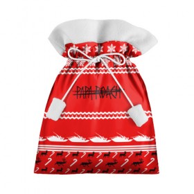 Подарочный 3D мешок с принтом Праздничный Papa Roach в Петрозаводске, 100% полиэстер | Размер: 29*39 см | Тематика изображения на принте: 