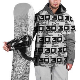 Накидка на куртку 3D с принтом 30 SECONDS TO MARS ROCK BAND в Петрозаводске, 100% полиэстер |  | Тематика изображения на принте: 
