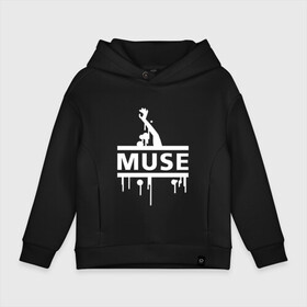 Детское худи Oversize хлопок с принтом Muse в Петрозаводске, френч-терри — 70% хлопок, 30% полиэстер. Мягкий теплый начес внутри —100% хлопок | боковые карманы, эластичные манжеты и нижняя кромка, капюшон на магнитной кнопке | muse |    | доминик ховард | крис уолстенхолм | муза | музе | мусе | мэттью беллами | рок группа