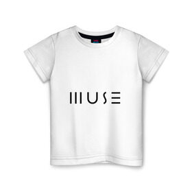 Детская футболка хлопок с принтом Muse в Петрозаводске, 100% хлопок | круглый вырез горловины, полуприлегающий силуэт, длина до линии бедер | muse | доминик ховард | крис уолстенхолм | муза | музе | мусе | мэттью беллами | рок группа