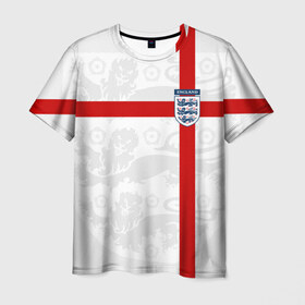 Мужская футболка 3D с принтом Англия, форма в Петрозаводске, 100% полиэфир | прямой крой, круглый вырез горловины, длина до линии бедер | fc |   сборная | англия | спорт | спортивные | фк | футбол | футбольный клуб