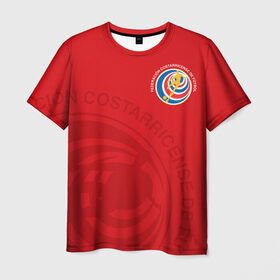 Мужская футболка 3D с принтом Коста-Рика, форма в Петрозаводске, 100% полиэфир | прямой крой, круглый вырез горловины, длина до линии бедер | 