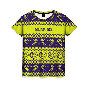 Женская футболка 3D с принтом Blink-182 NEW YEAR COLLECTION в Петрозаводске, 100% полиэфир ( синтетическое хлопкоподобное полотно) | прямой крой, круглый вырез горловины, длина до линии бедер | 