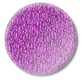 Значок с принтом Розовые кактусы в Петрозаводске,  металл | круглая форма, металлическая застежка в виде булавки | Тематика изображения на принте: гламур | гламурный | кактус | колючки | мексика | паттерн | пустыня | растения | розовый | шипы