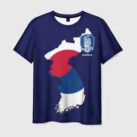 Мужская футболка 3D с принтом Республика Корея, форма в Петрозаводске, 100% полиэфир | прямой крой, круглый вырез горловины, длина до линии бедер | Тематика изображения на принте: 